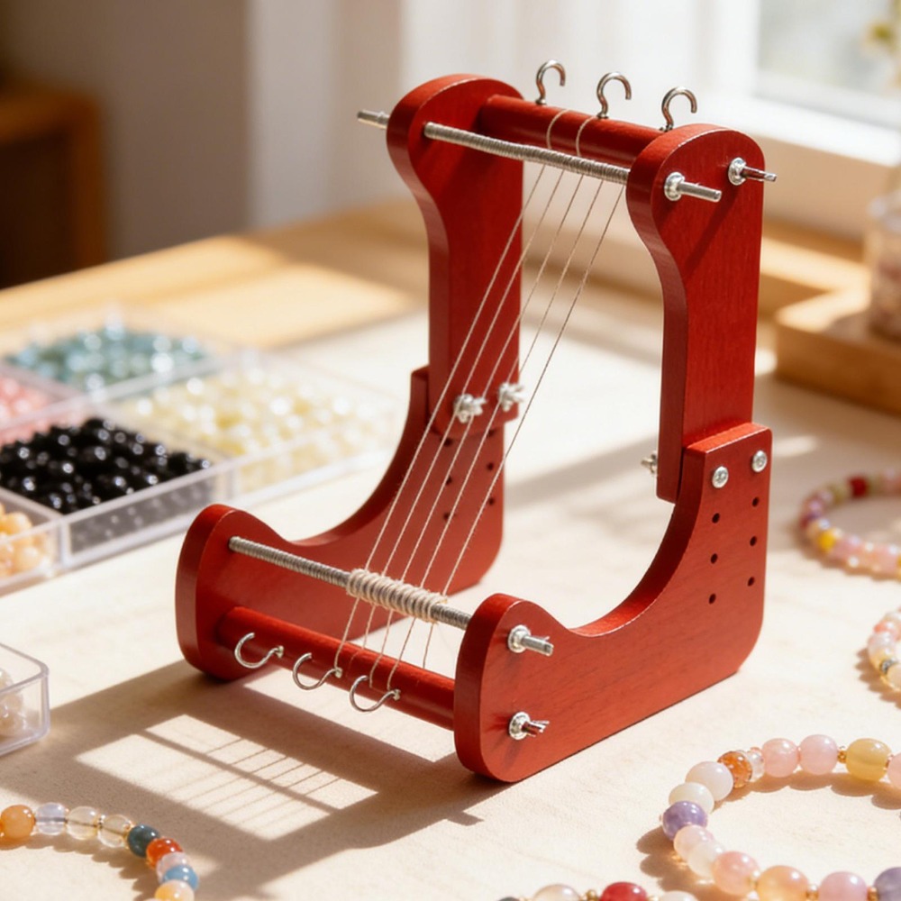 Jewelry Making Tool Kit - Ahşap Boncuk Dokuma Tezgahı Seti, Ayarlanabilir