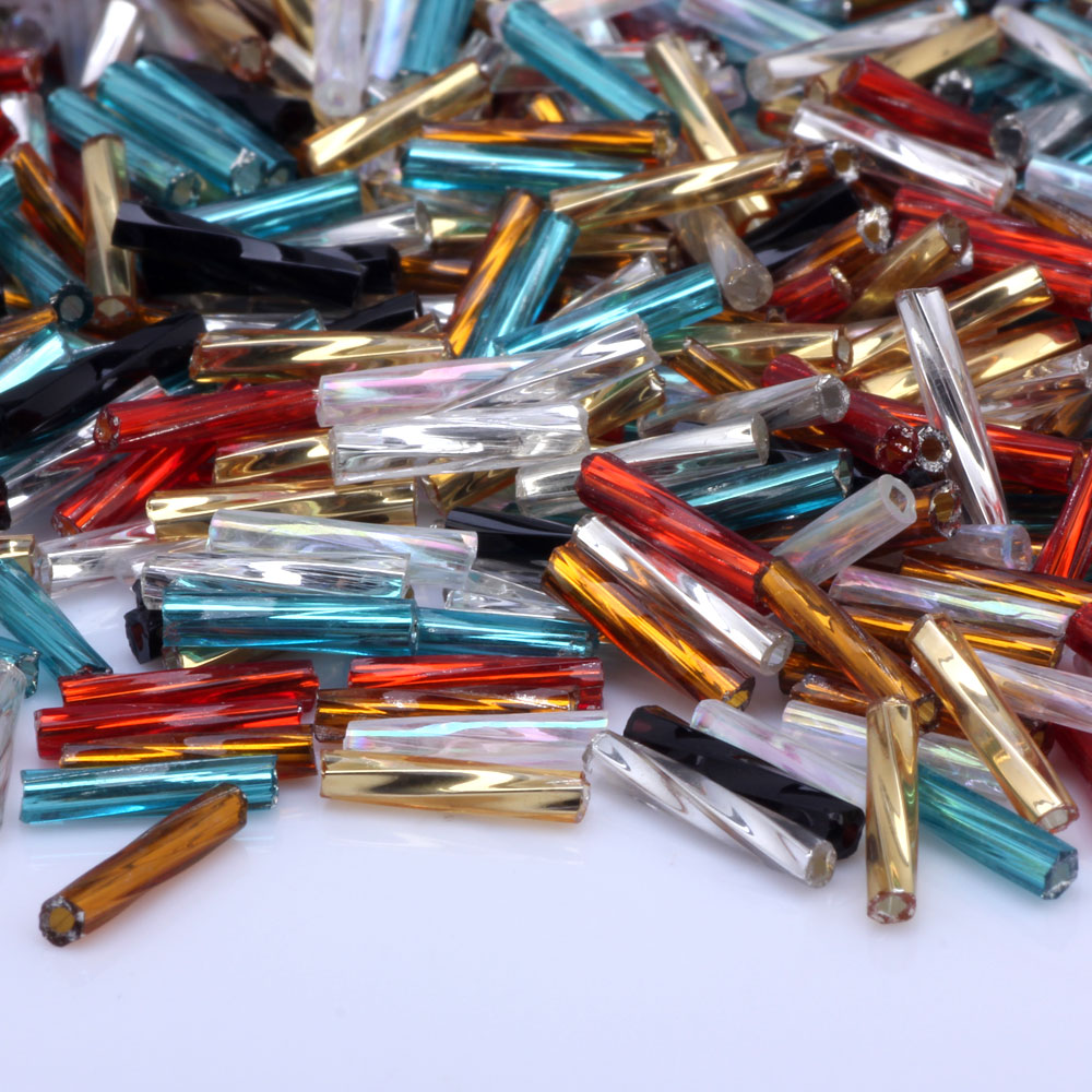 Seed Bead Tube - OlingArt Karışık Renkli Tüp 2x9mm 20