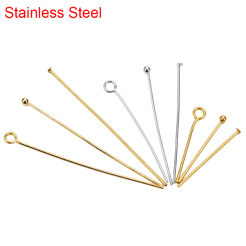 Jewelry Making Jig - 100 adet yassı paslanmaz çelik göz