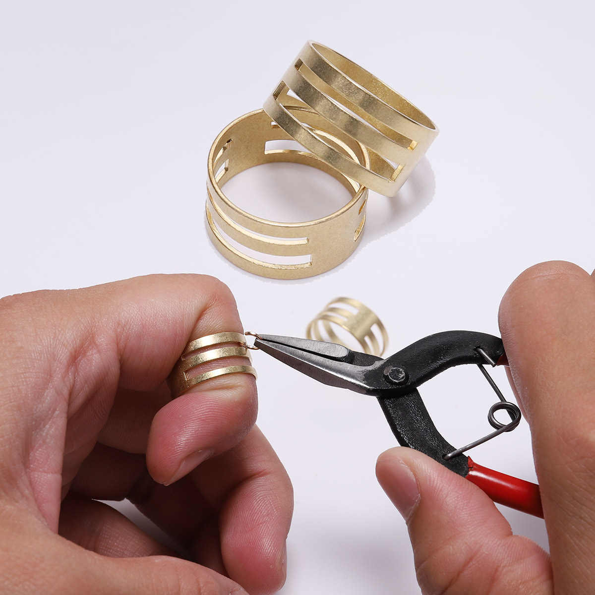 Jewelry Making Education - Pirinç Atlama Halkası Açık Yakın Araçları