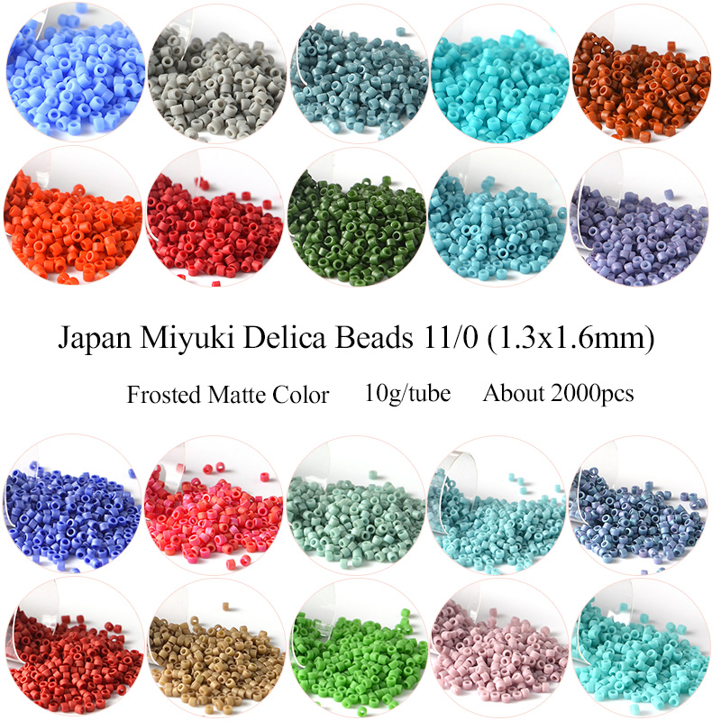 Seed Bead Tube - 11/0 japonya Miyuki Delica boncuk buzlu