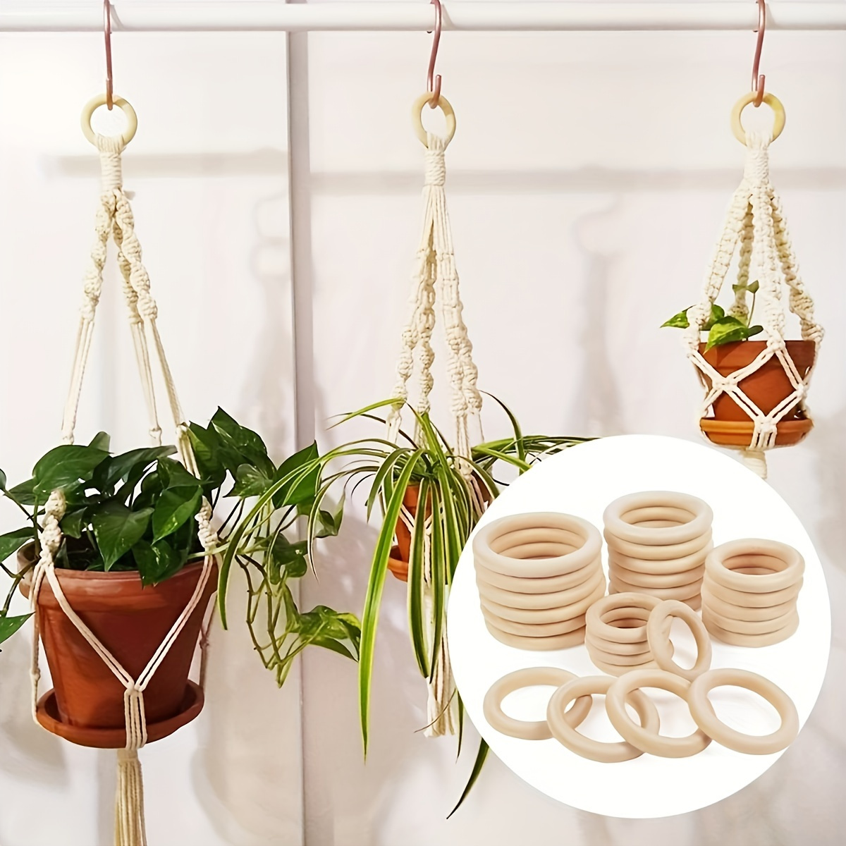 Doğal Ahşap Halka Halkalar 3 B - Jewelry Making Education incelemesi ve fiyatı