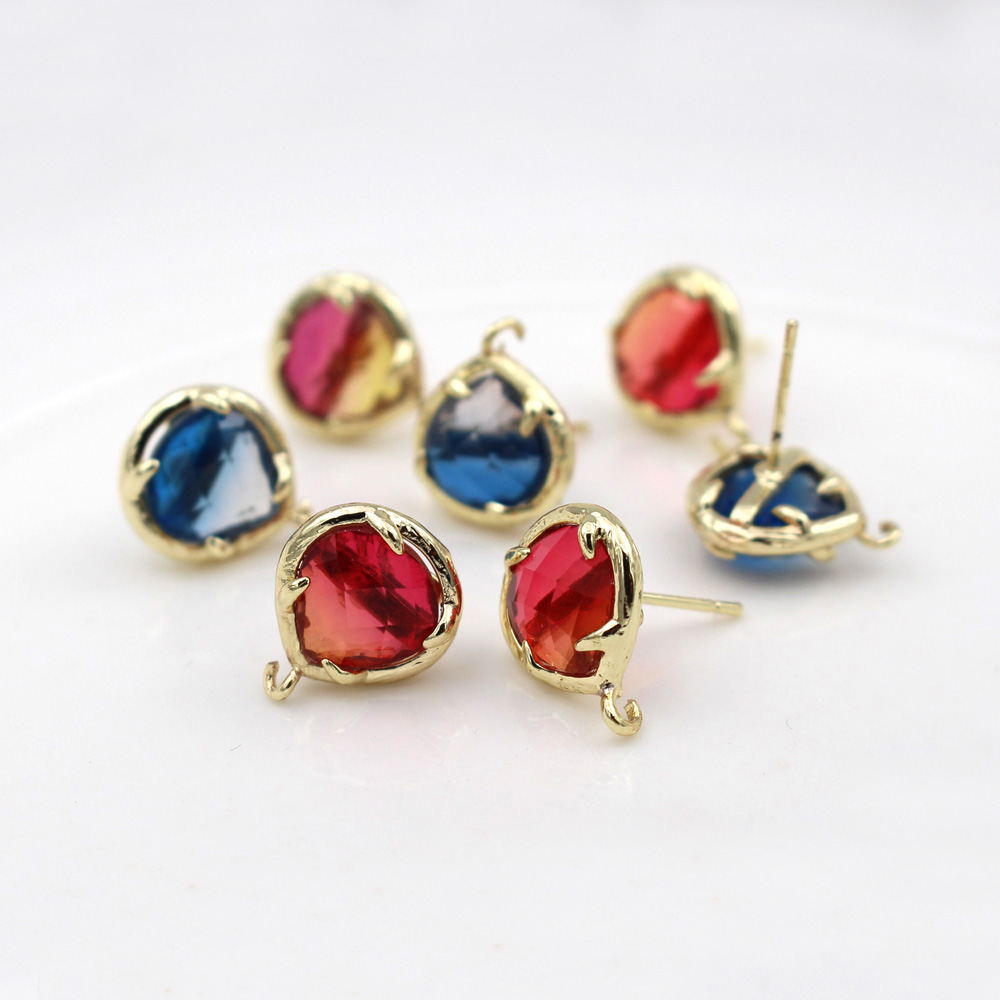 10 çift Kalp Şeklinde Mavi Kır - Jewelry Making Dubai incelemesi ve fiyatı